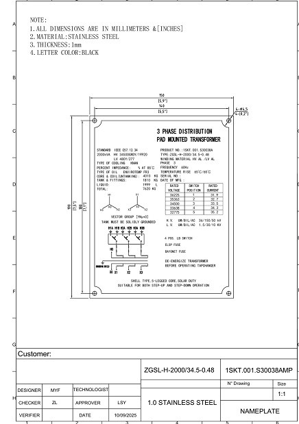 inside pad mounted transformer nameplate inside pad mounted transformer nameplate
