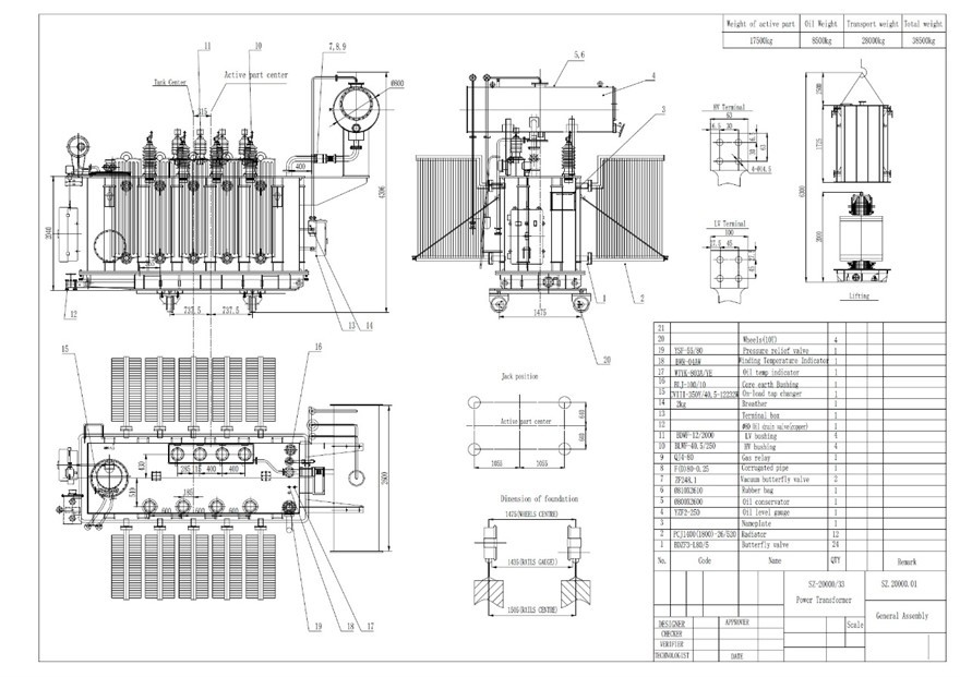 20 MVA substation power transformer drawing 20 MVA substation power transformer drawing