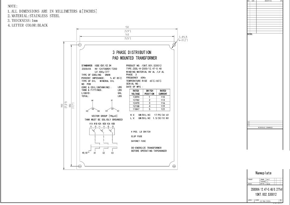 2500 kva pad mount transformer nameplate 2500 kva pad mount transformer nameplate